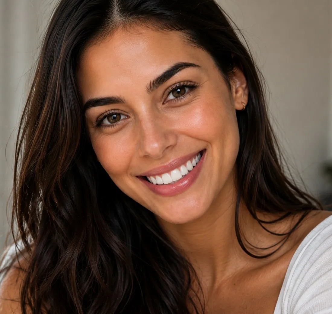 Paciente Lusocare com sorriso branco e natural