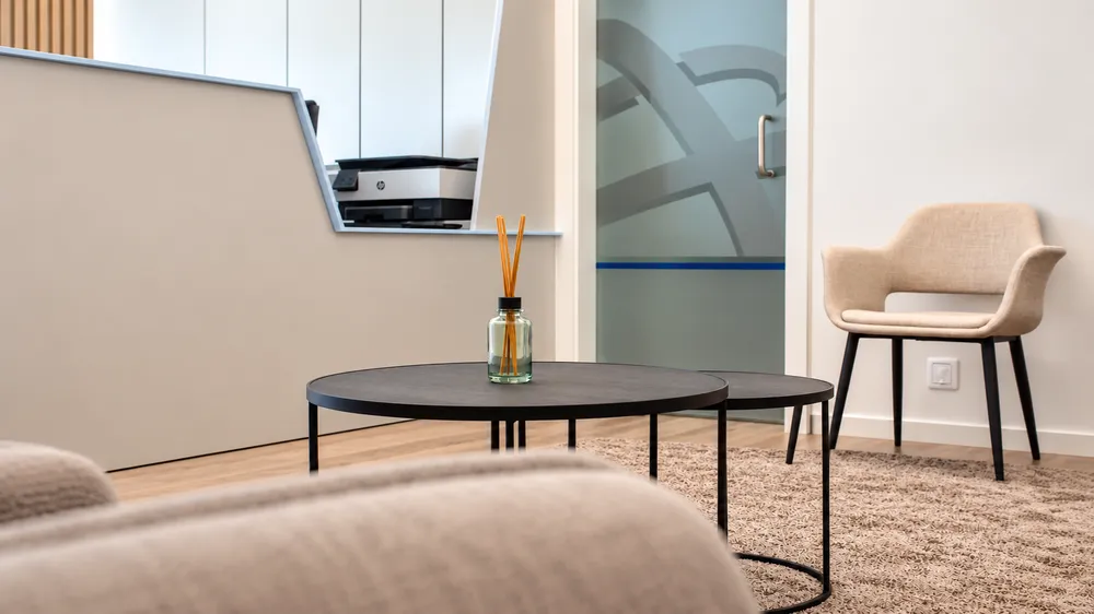 Sala de espera da clínica Lusocare