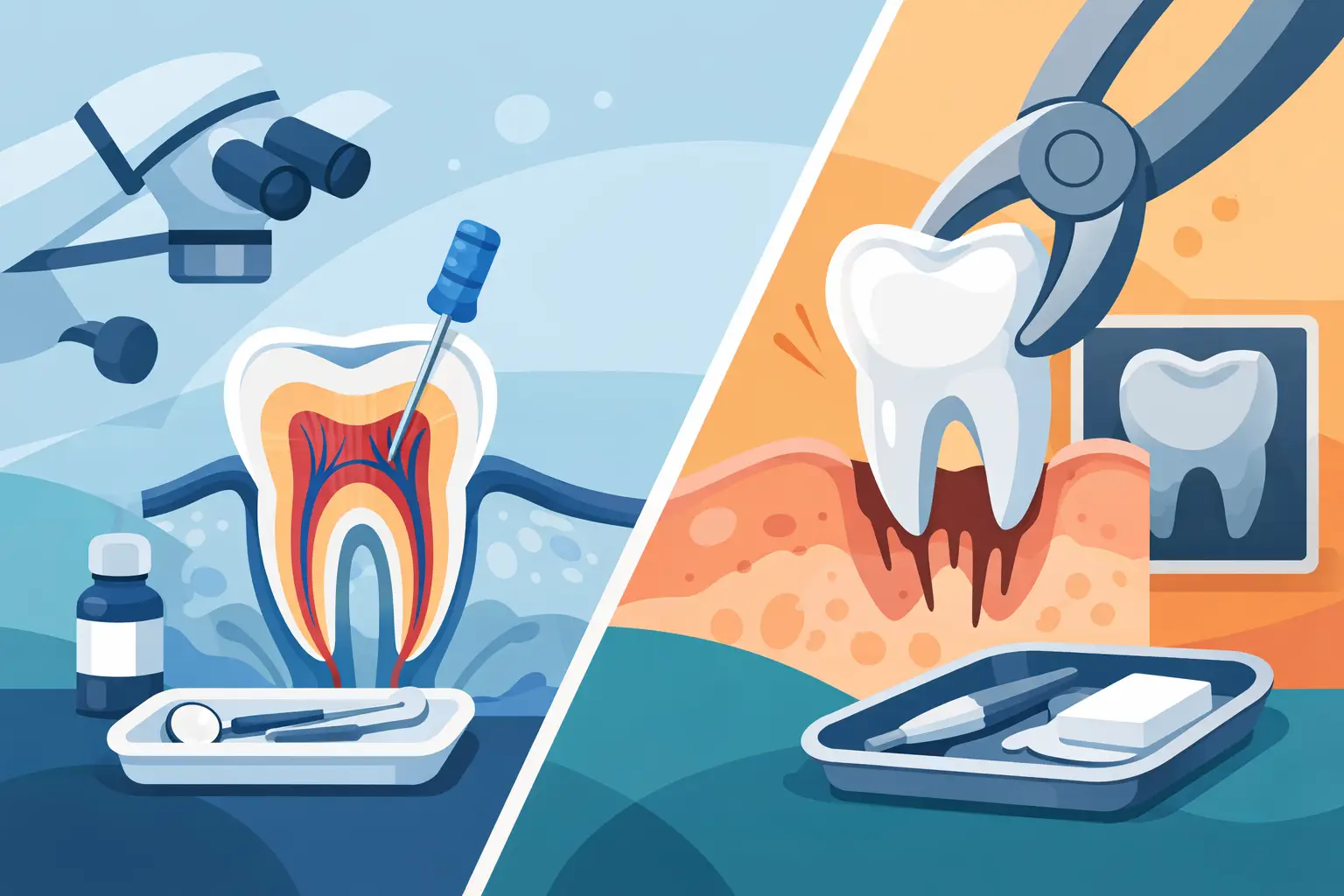 Diferenças entre endodontia e extração dentária