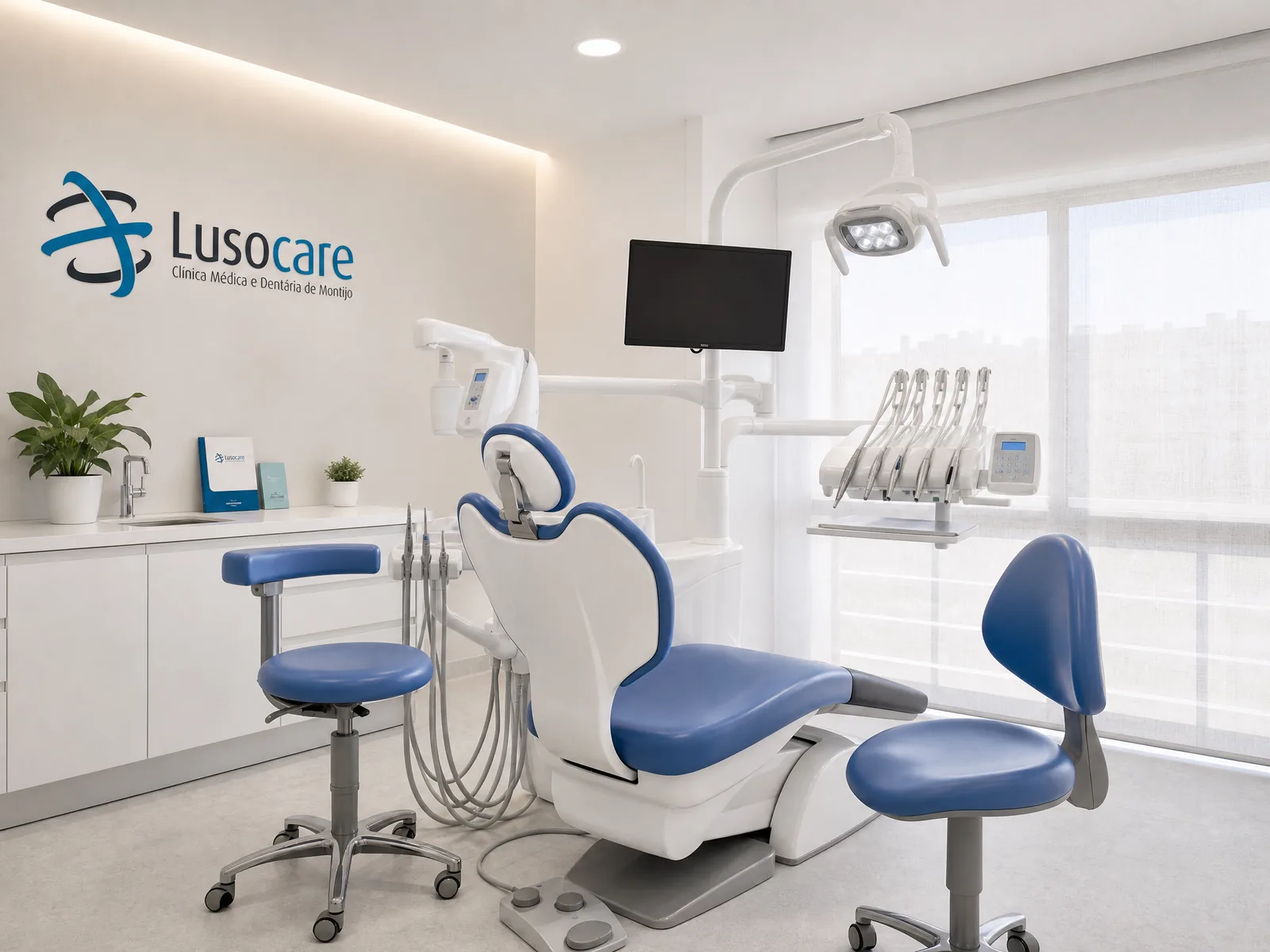Gabinete clínico moderno da Lusocare onde é realizado o CBCT 3D
