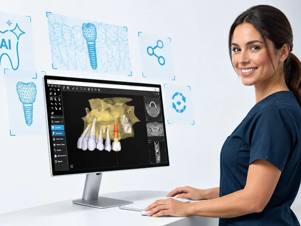 Planeamento digital de implante com imagem 3D
